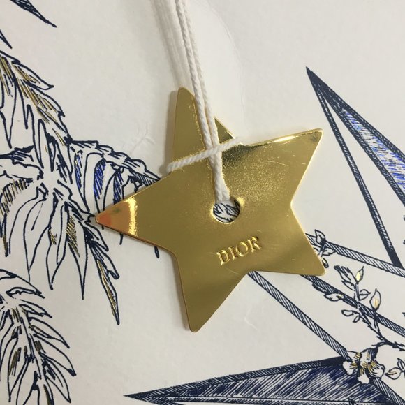 Dior 2022 Holiday Nautical Toile Gift Bag 17x14x6.5" w/Gold Star Charm RARE!! - Picture 3 of 16